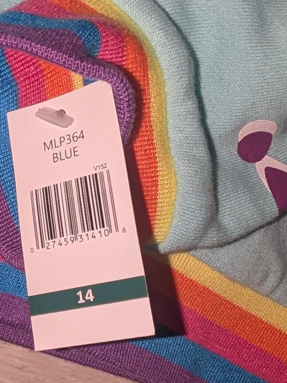 NWT Rainbow Dash My Little Pony Hoodie Sweater Girls Size 14 - Picture 5 of 5